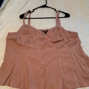 Pink sleeveless blouse